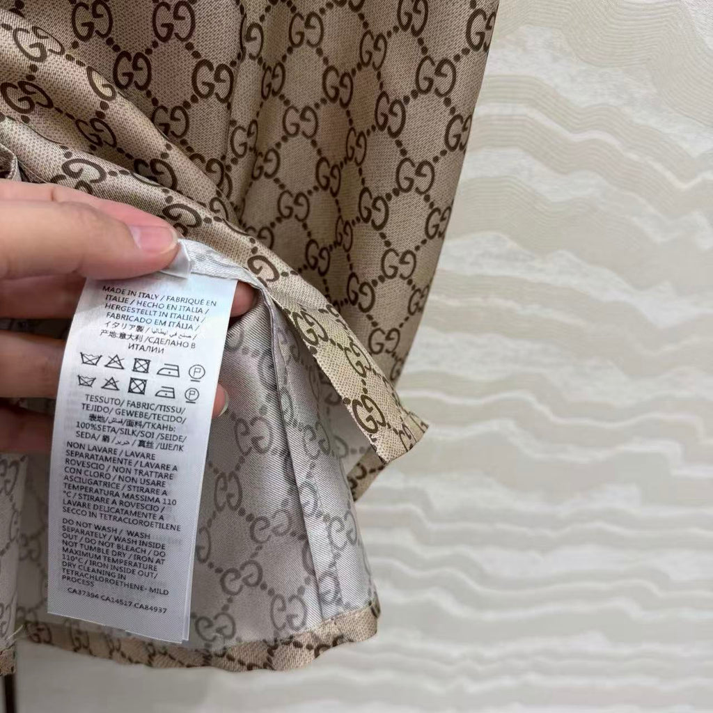 GUCCI SHIRT IN BEIGE MIX BROWN