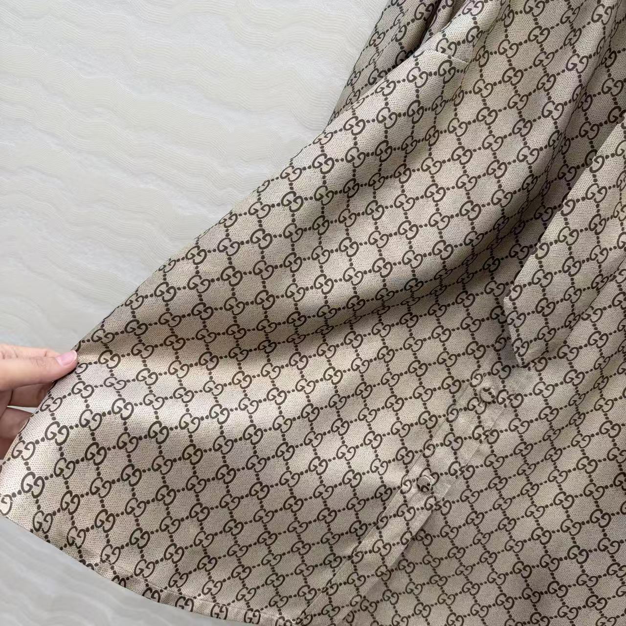 GUCCI SHIRT IN BEIGE MIX BROWN