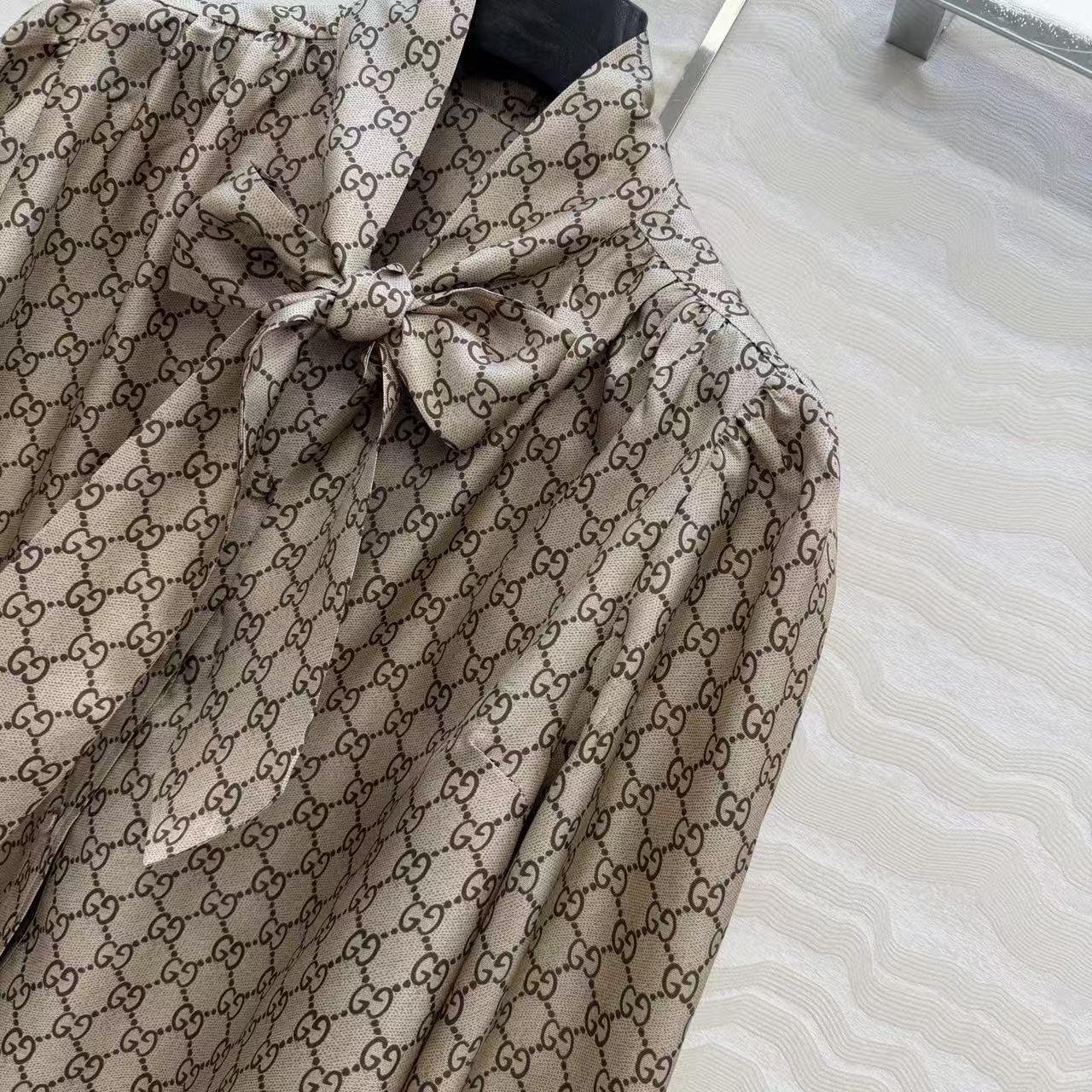 GUCCI SHIRT IN BEIGE MIX BROWN