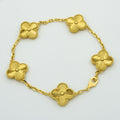 Van Cleef & Arpels CLOVER GOLD BRACELET 5 MOTIF