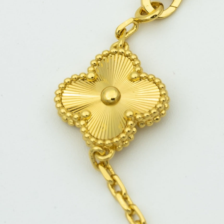 Van Cleef & Arpels CLOVER GOLD BRACELET 5 MOTIF