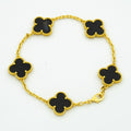 Van Cleef & Arpels CLOVER BRACELET 5 MOTIFS ONYX