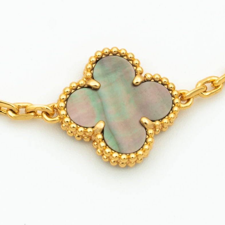 Van Cleef & Arpels CLOVER BRACELET 5 MOTIF MOP AND DIAMOND