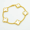 Van Cleef & Arpels CLOVER BRACELET 5 MOTIFS WHITE MOP