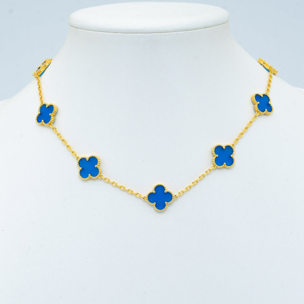 Van Cleef & Arpels VINTAGE AGATE NECKLACE 10 MOTIFS GOLD