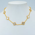 Van Cleef & Arpels VINTAGE WHITE MOP NECKLACE 10 MOTIFS GOLD