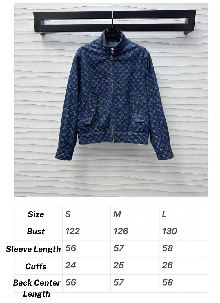 GUCCI Blue Denim Bomber Jacket