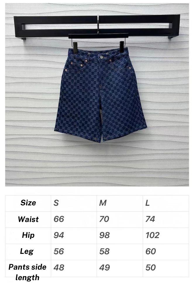 GUCCI Blue Denim Short