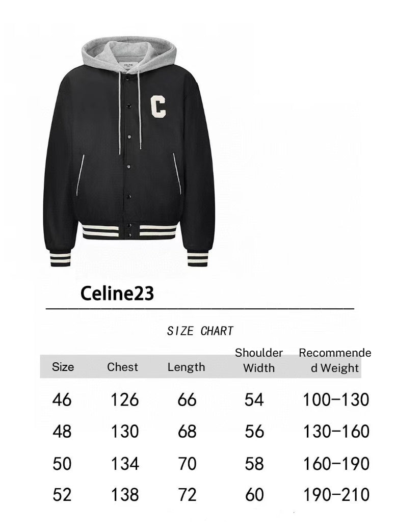 CELINE Celine Jackets C Logo Black White Mix Grey Cotton