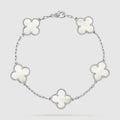 Van Cleef & Arpels CLOVER SILVER MOP 5 MOTIF BRACELET