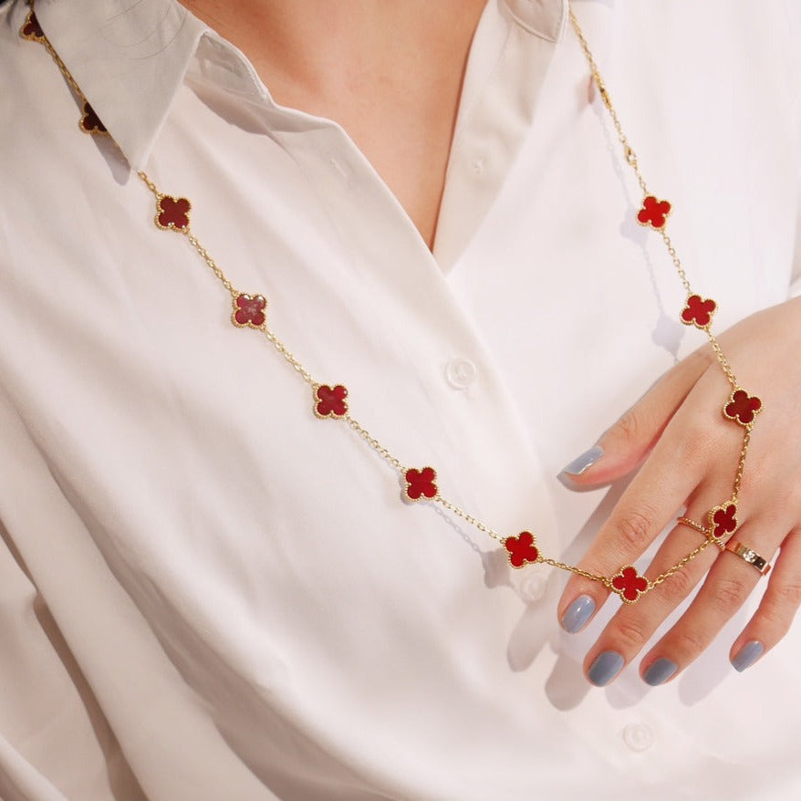 Van Cleef & Arpels CLOVER 20 MOTIFS CARNELIAN GOLD