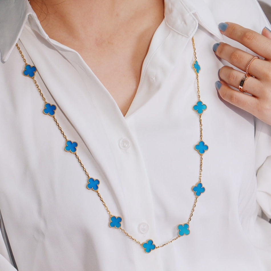 Van Cleef & Arpels CLOVER 20 MOTIFS TURQUOISE GOLD