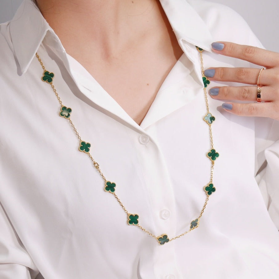 Van Cleef & Arpels CLOVER 20 MOTIFS MALACHITE GOLD