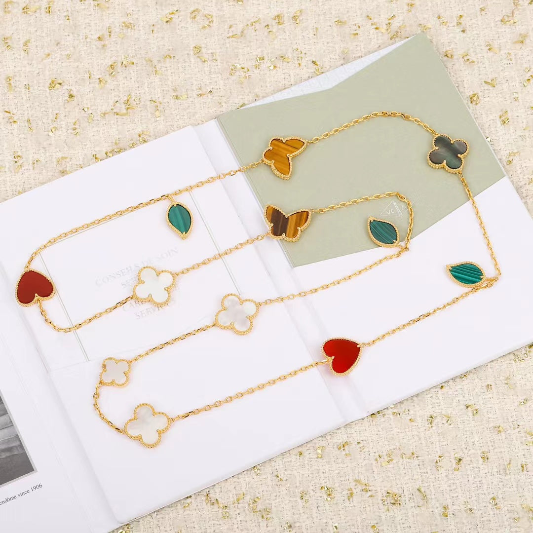 Van Cleef & Arpels LUCKY 12 MOTIFS GOLD NECKLACE