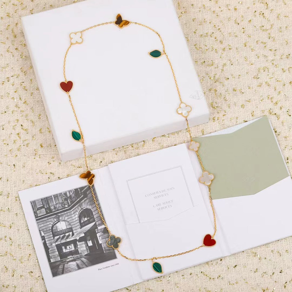 Van Cleef & Arpels LUCKY 12 MOTIFS GOLD NECKLACE