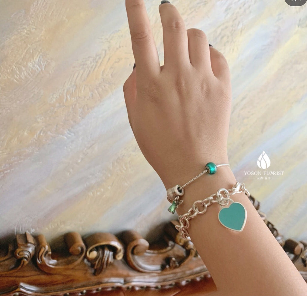TIFFANY HEART TAG BRACELET SILVER MEDIUM