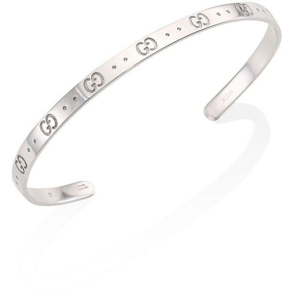 GUCCI Gucci Icon Silver Bangle Bracelet - 14K Gold Plated Sterling Silver