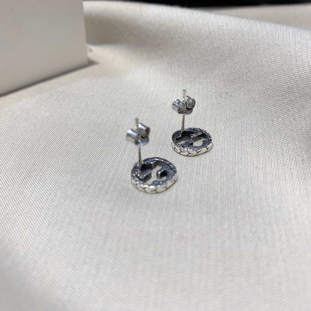 GUCCI INTERLOCKING G EARRINGS SILVER