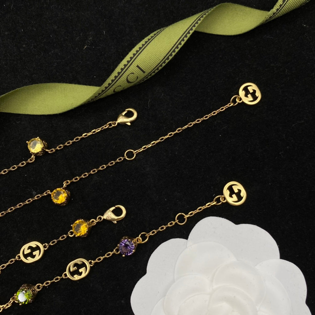 GUCCI INTERLOCKING G BRACELET GEMSTONES