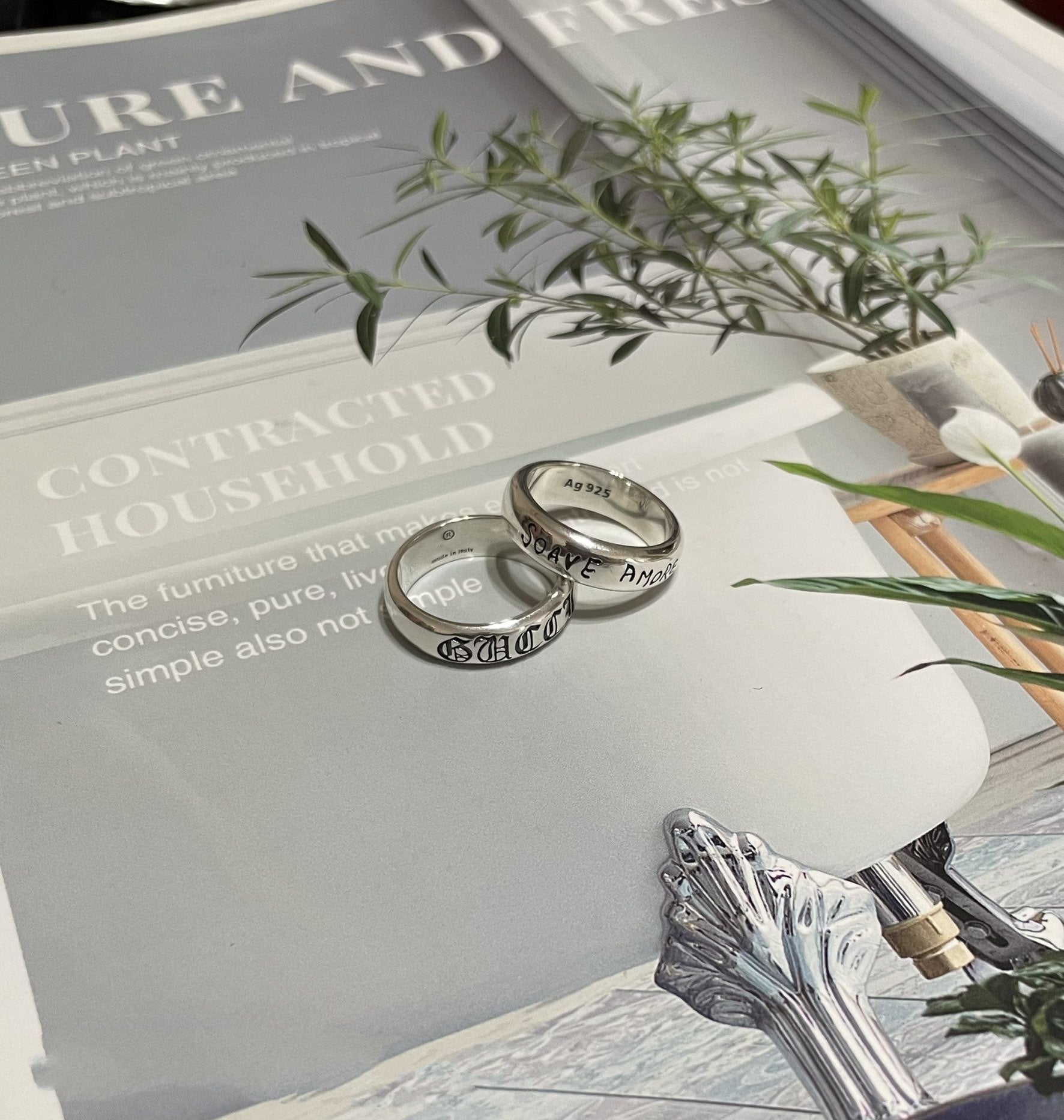 GUCCI SOAVE AMORE STERLING RING