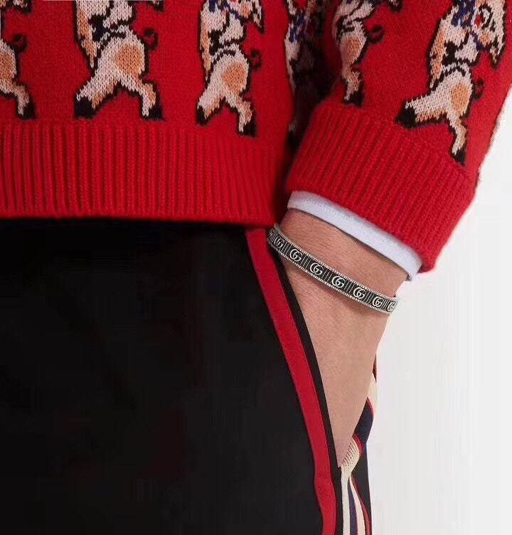 GUCCI BRACELET DOUBLE G SILVER