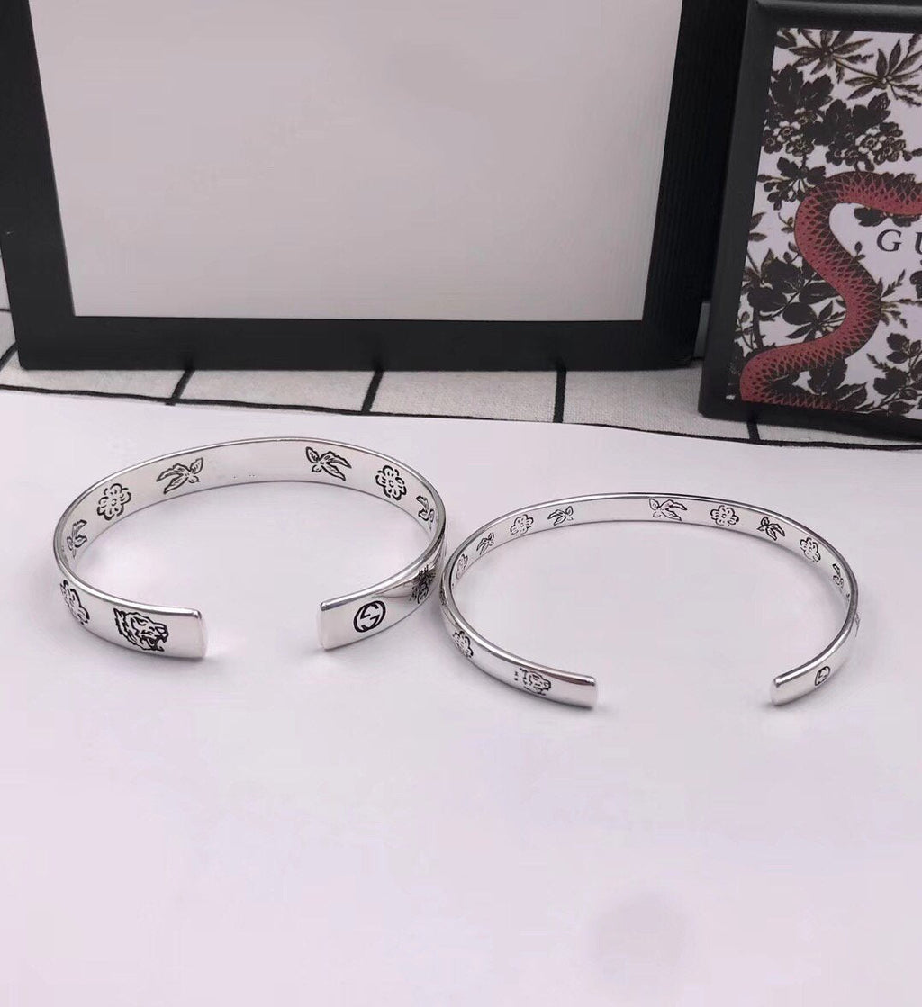 GUCCI SILVER 'BLIND FOR LOVE' BRACELET