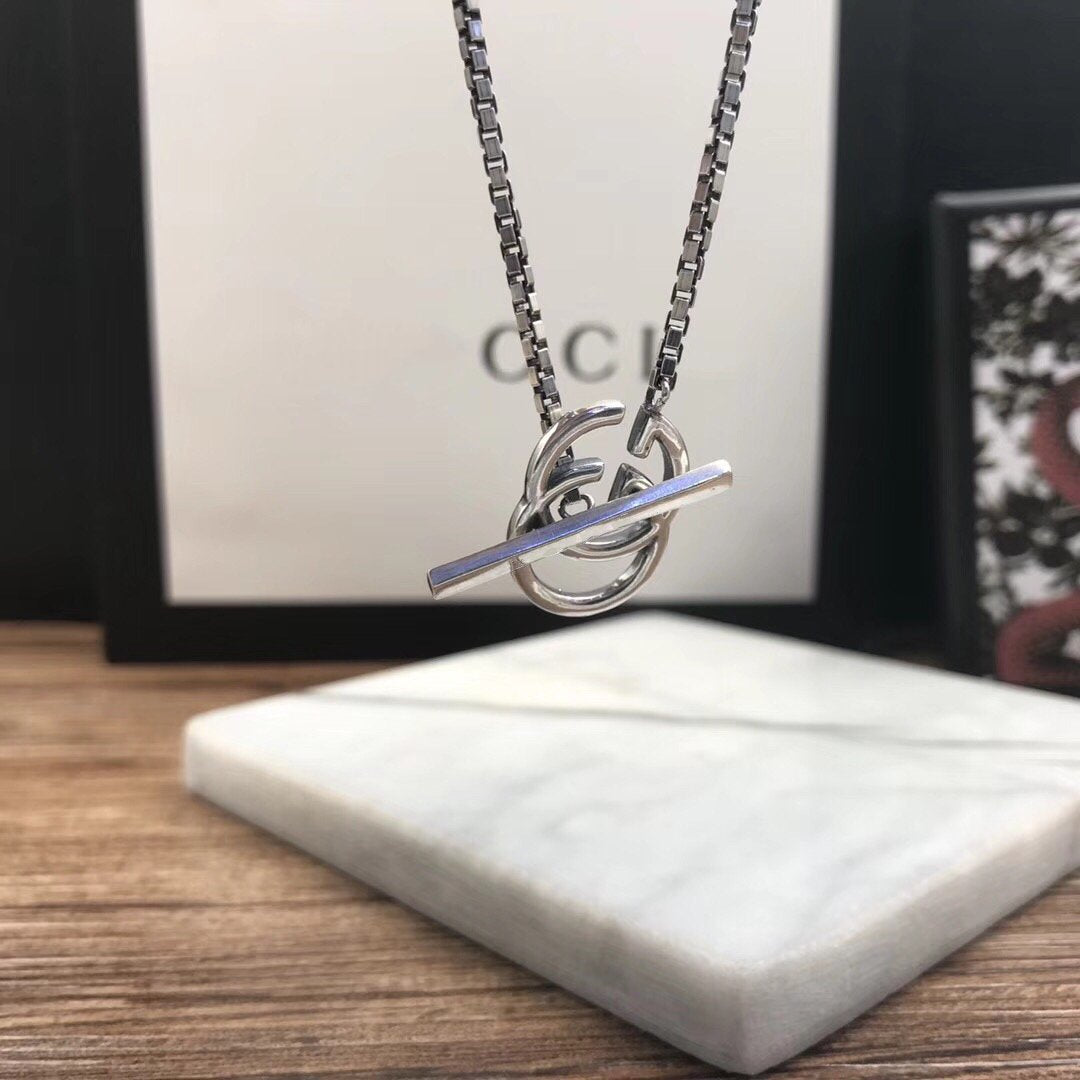 GUCCI STERLING SILVER BRITT DOUBLE G BRACELET