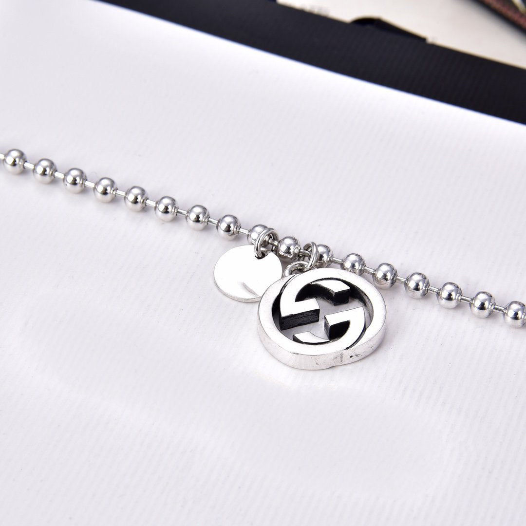 GUCCI BOULE PLATED SILVER CHARM BRACELET
