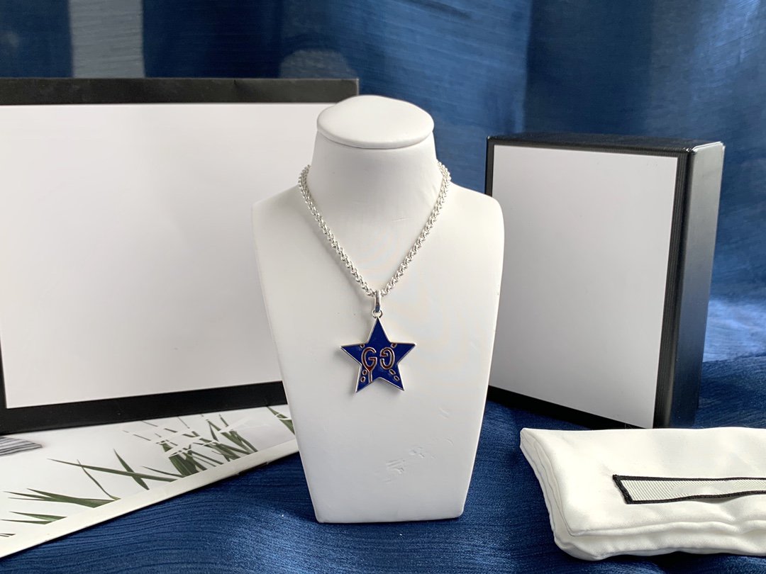 GUCCI GHOST STAR PENDANT IN MIDNIGHT BLUE
