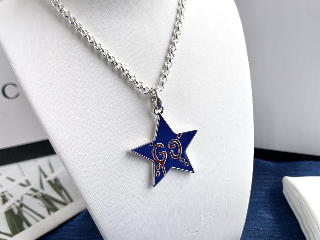 GUCCI GHOST STAR PENDANT IN MIDNIGHT BLUE