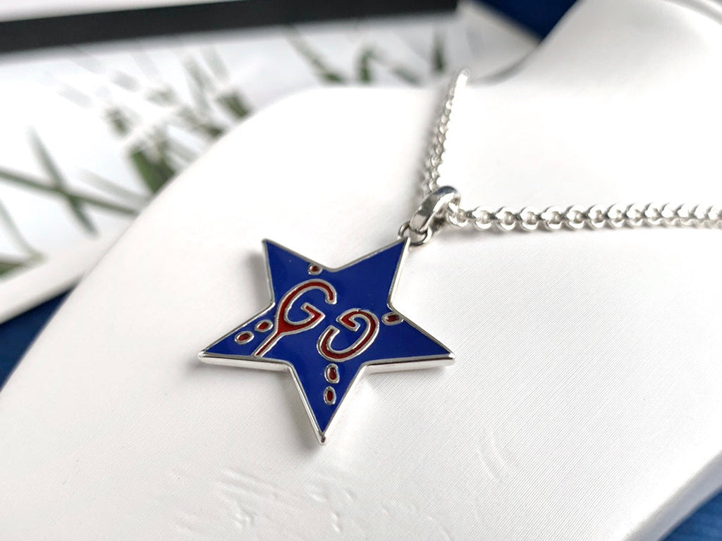 GUCCI GHOST STAR PENDANT IN MIDNIGHT BLUE