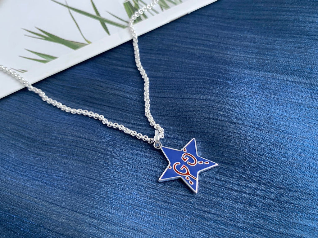 GUCCI GHOST STAR PENDANT IN MIDNIGHT BLUE