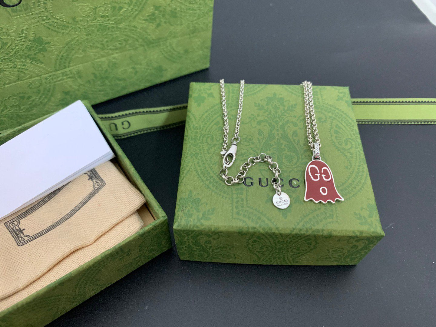 GUCCI GHOST RED NECKLACE