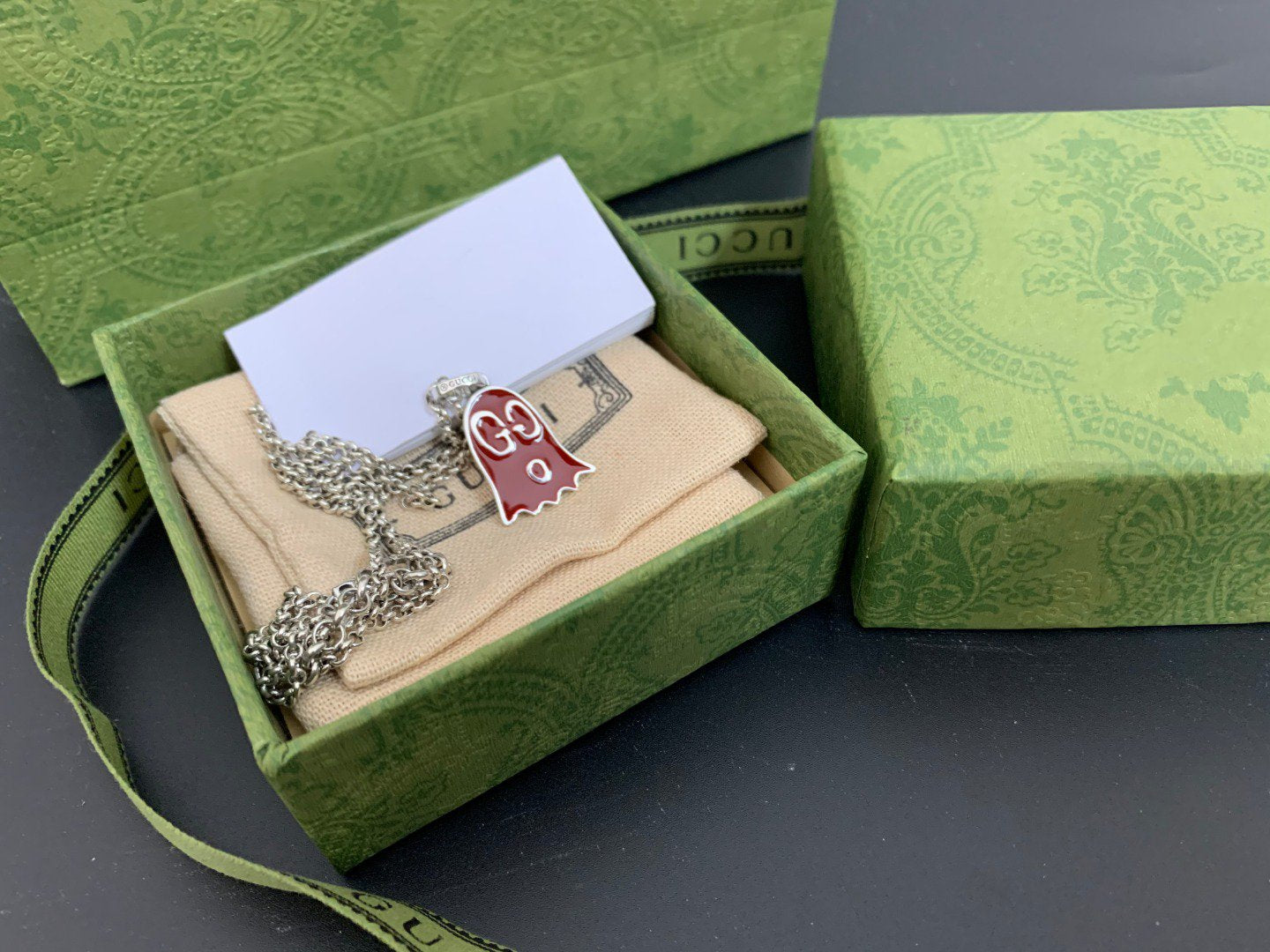 GUCCI GHOST RED NECKLACE