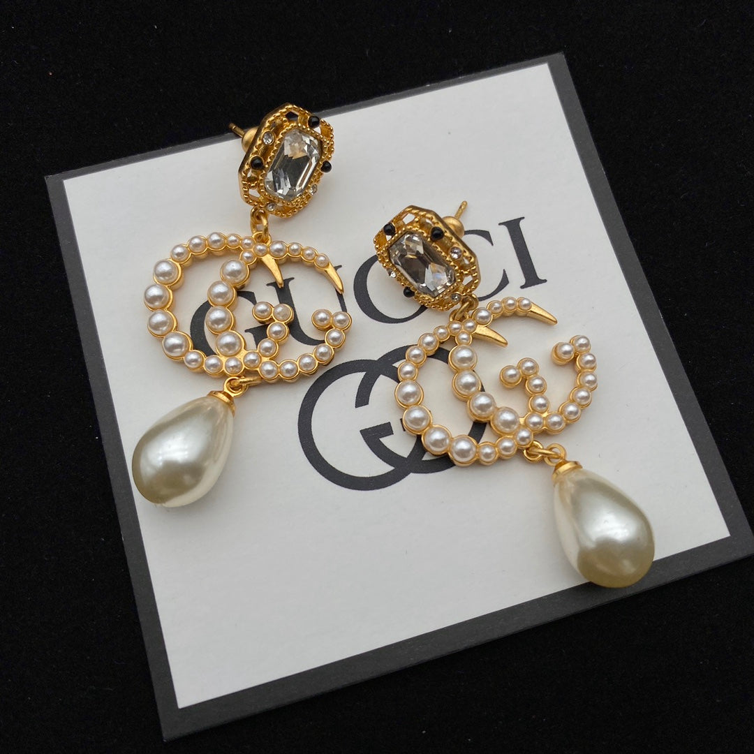 GUCCI PEARL DROP EARRINGS
