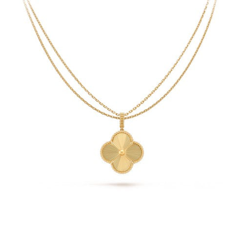 Van Cleef & Arpels VINTAGE CLOVER PEDANT NECKLACE GOLD