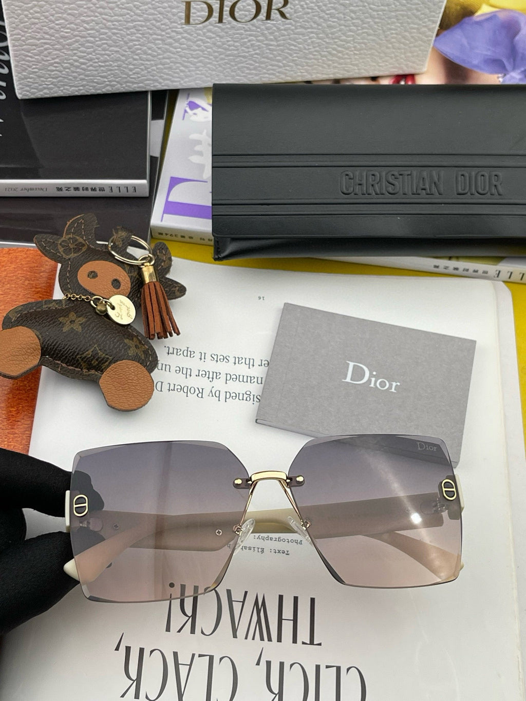 DIOR MONTAIGNE SQUARE SUNGLASS CD7159 IN ACETATE