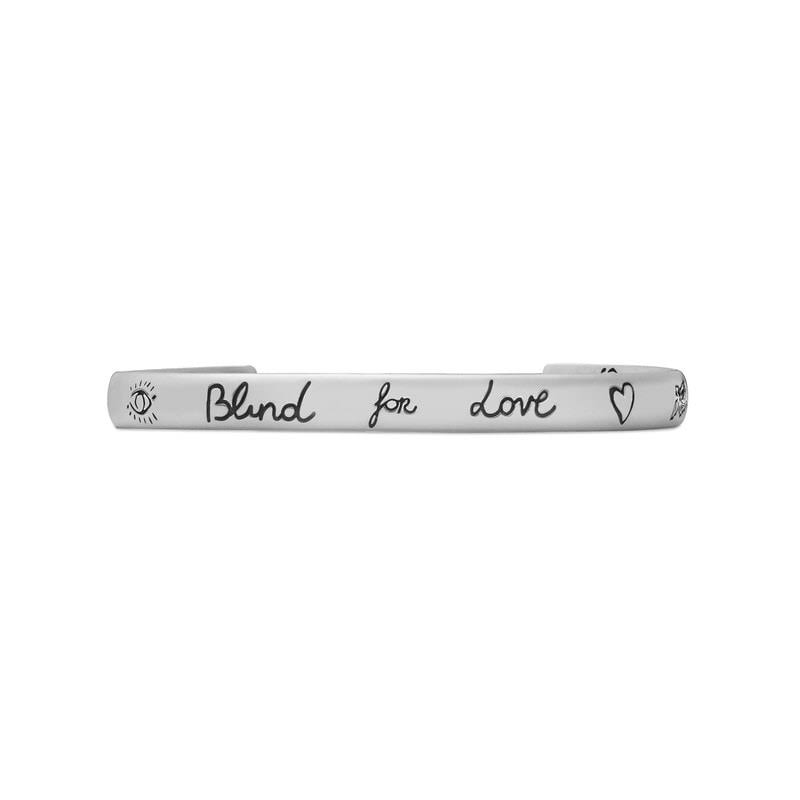 GUCCI SILVER 'BLIND FOR LOVE' BRACELET