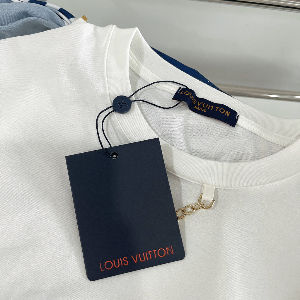 LOUIS VUITTON T-SHIRT WITH LV SILK SCARF IN JERSEY FABRIC 265970