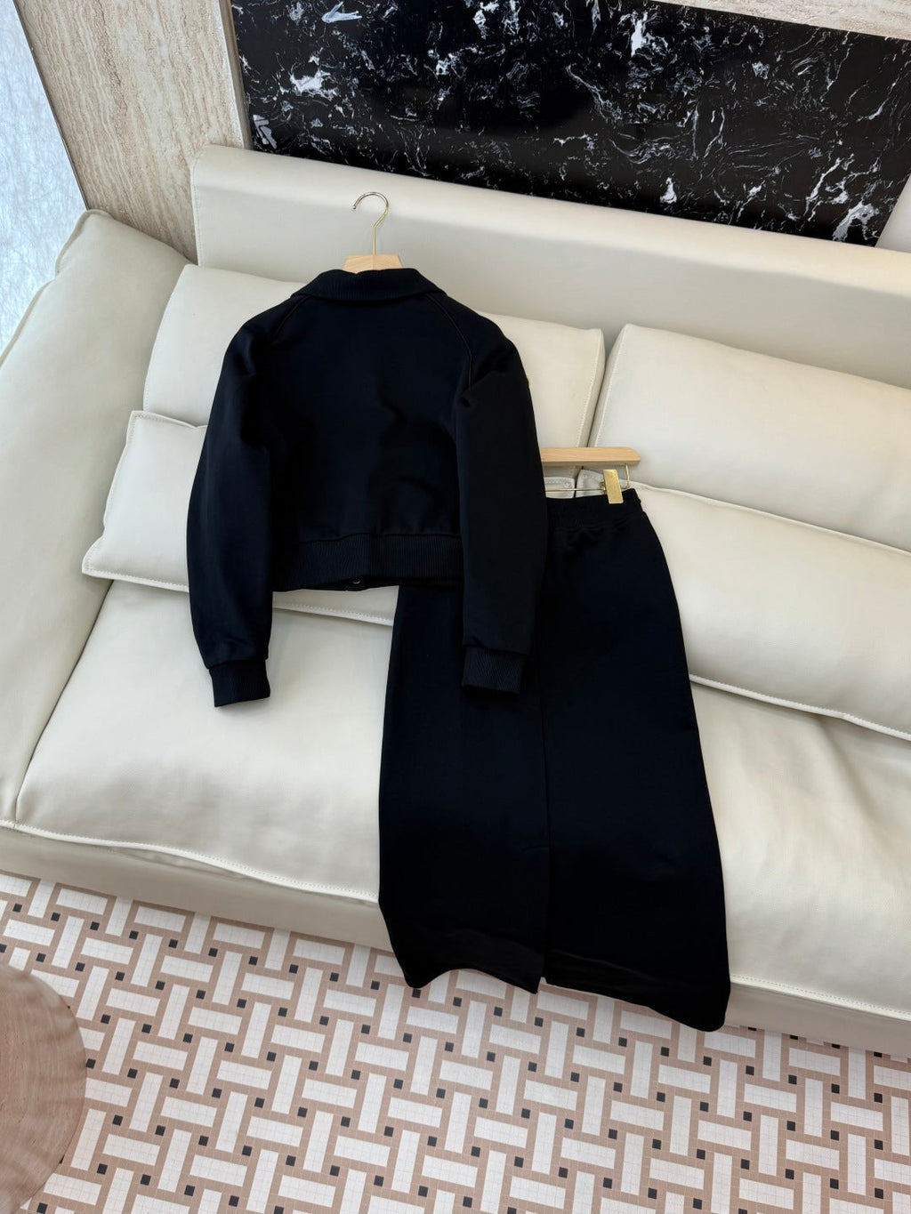 PRADA 25S JACKET AND LONG SKIRT SET 218