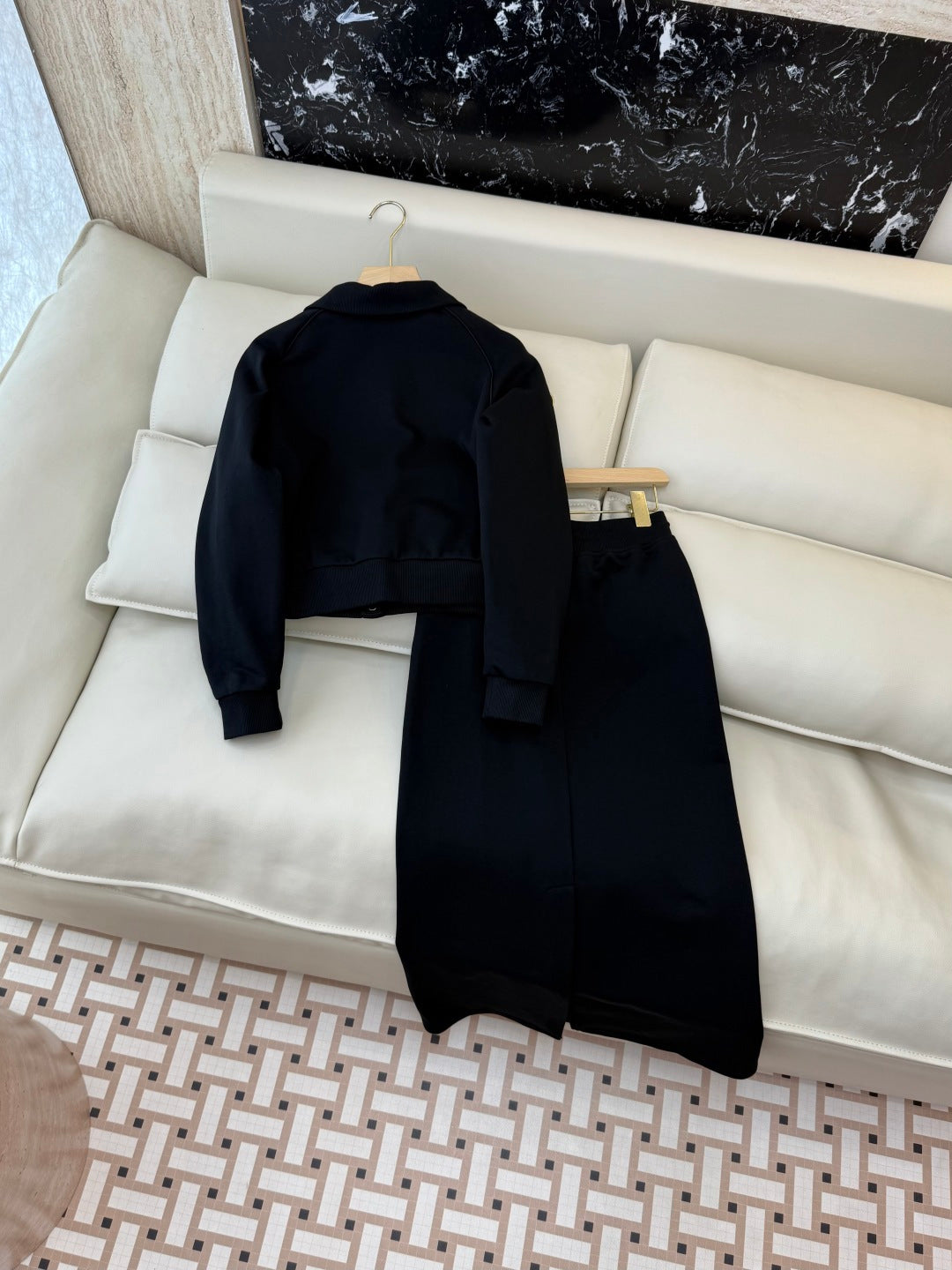 PRADA 25S JACKET AND LONG SKIRT SET 218