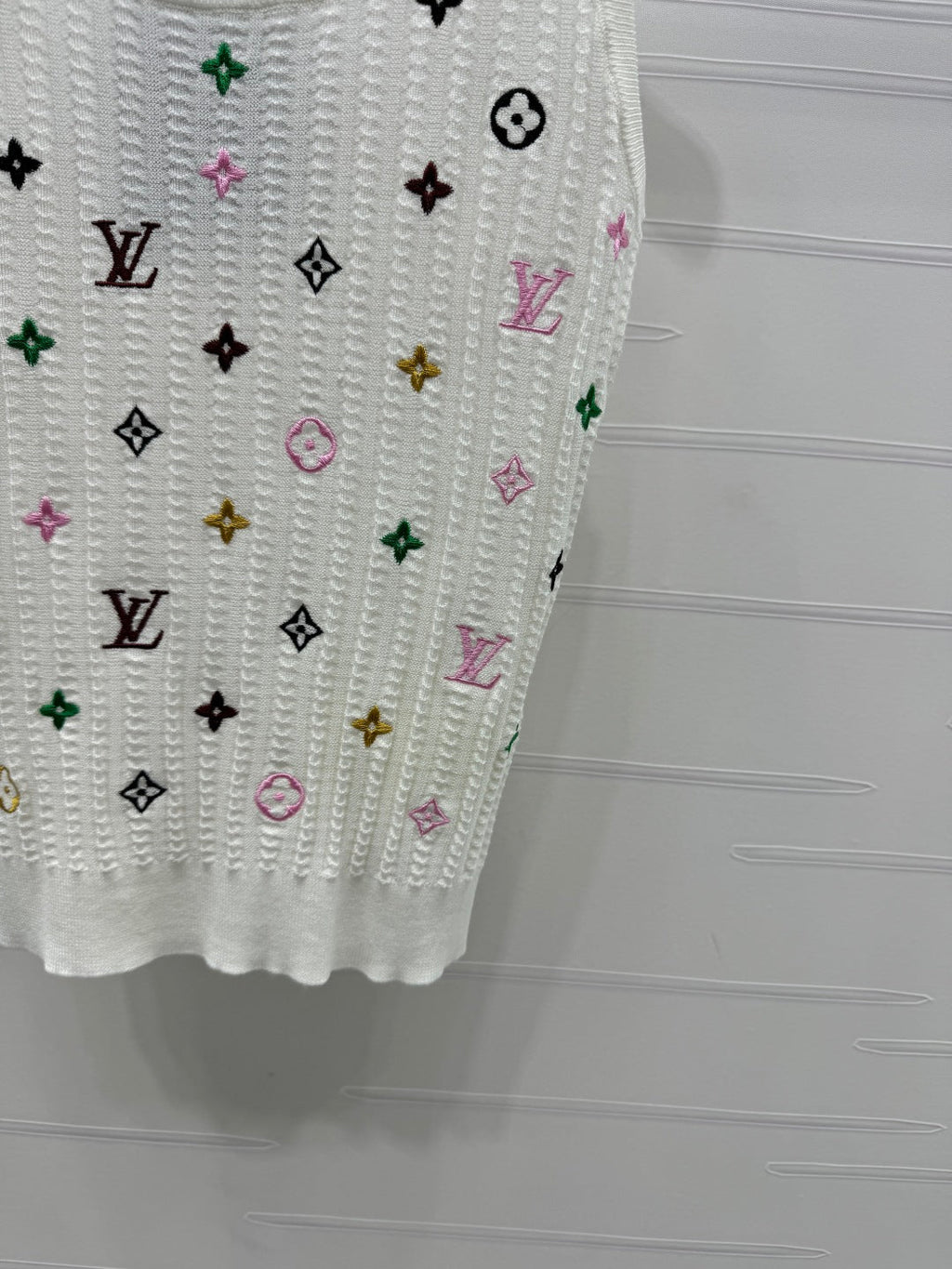 LOUIS VUITTON LV 25S EMBROIDERED KNIT TANK TOP 264272