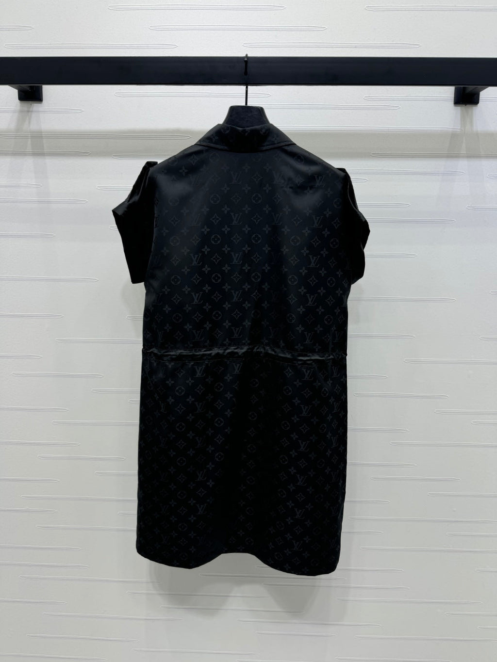 LOUIS VUITTON LV 25S SHORT SLEEVE JACQUARD DRAWSTRING DRESS 264215