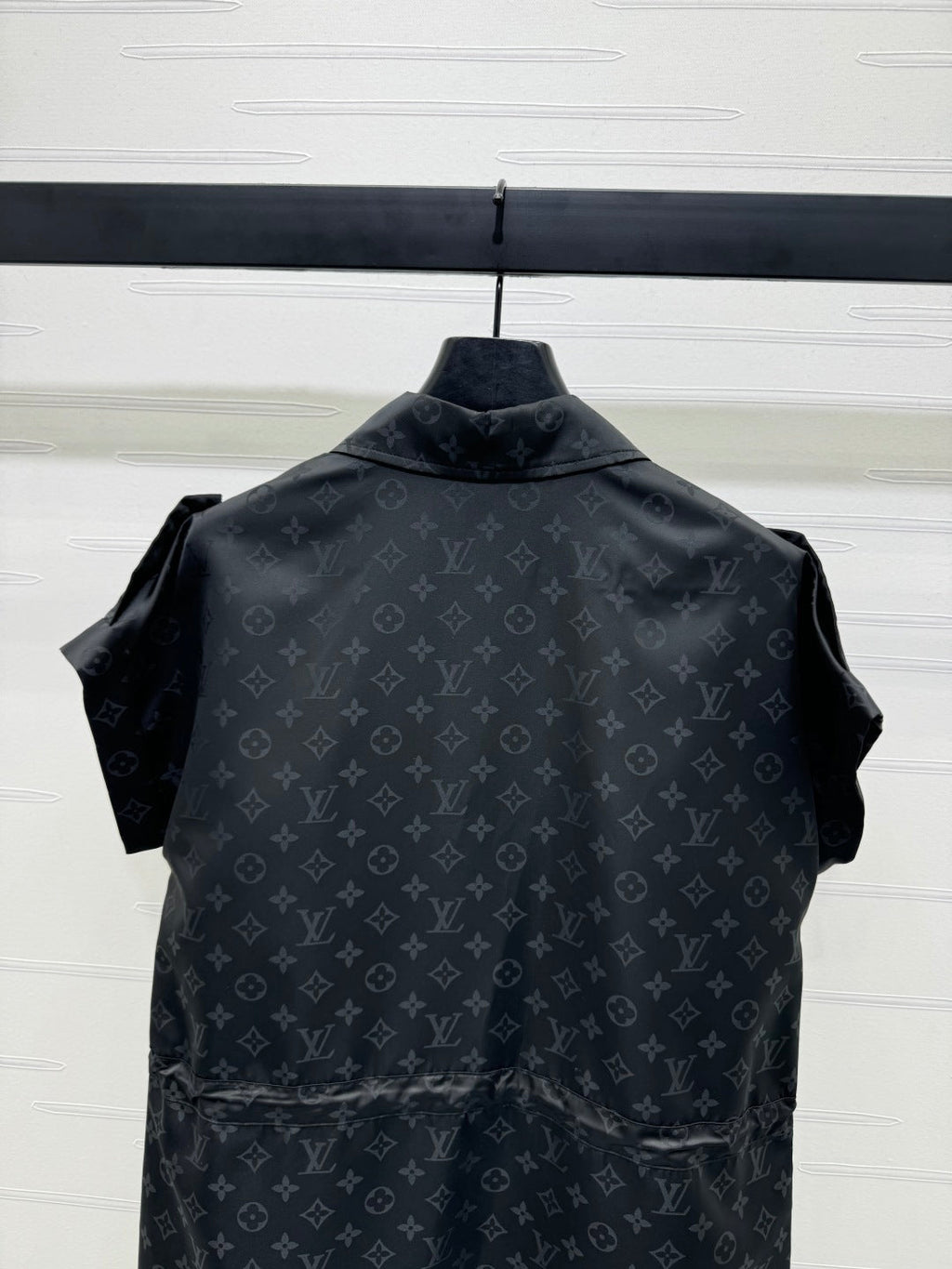 LOUIS VUITTON LV 25S SHORT SLEEVE JACQUARD DRAWSTRING DRESS 264215