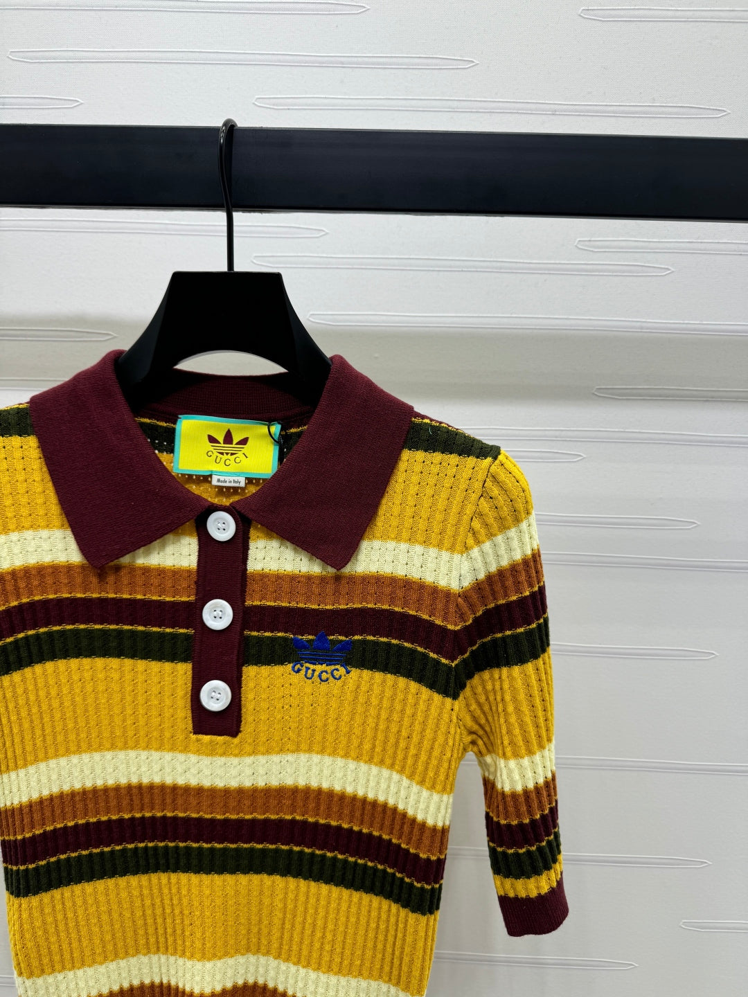 GUCCI 25S SHORT SLEEVE STRIPED POLO SHIRT 264081