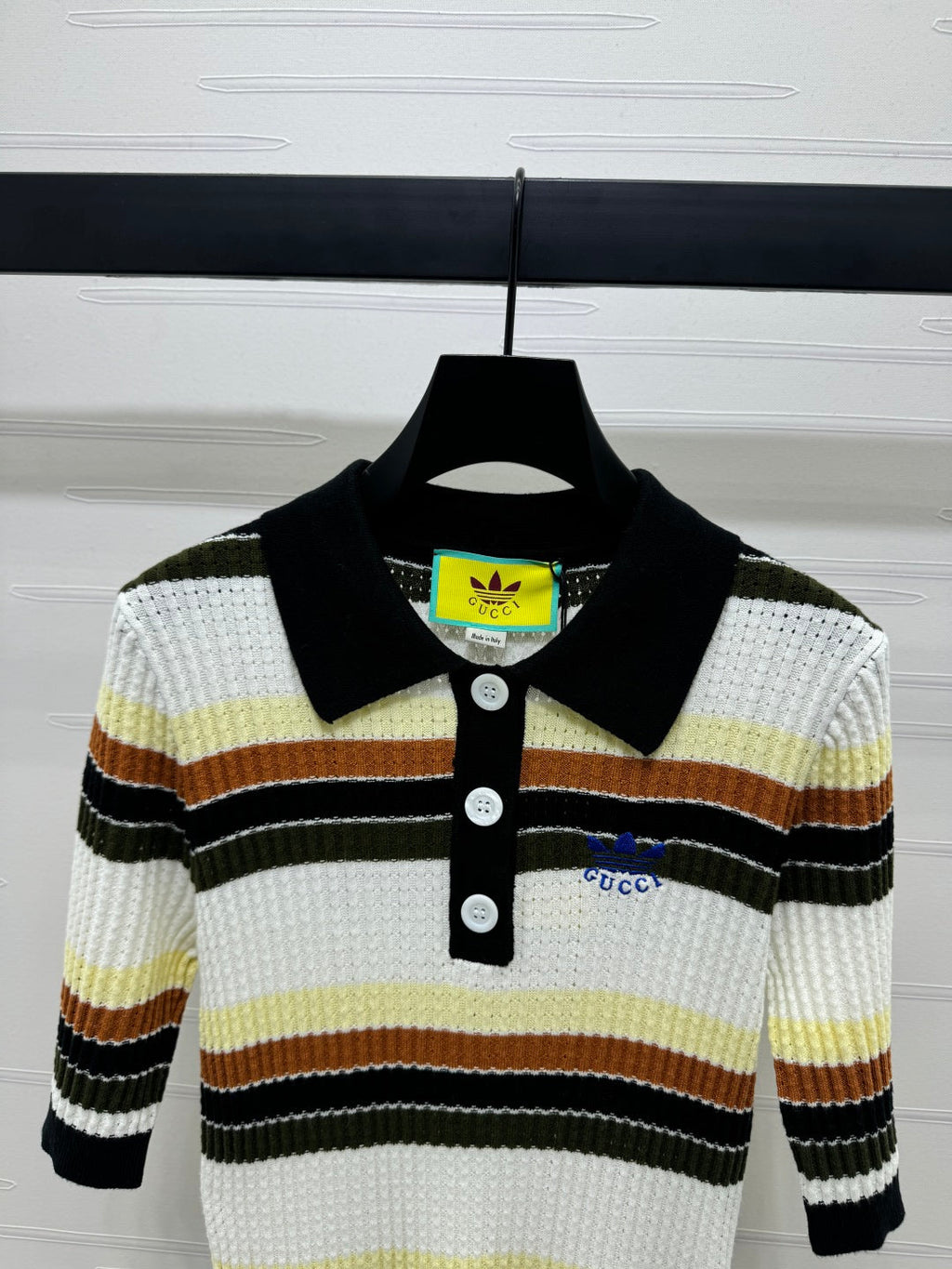 GUCCI 25S SHORT SLEEVE STRIPED POLO SHIRT 264080