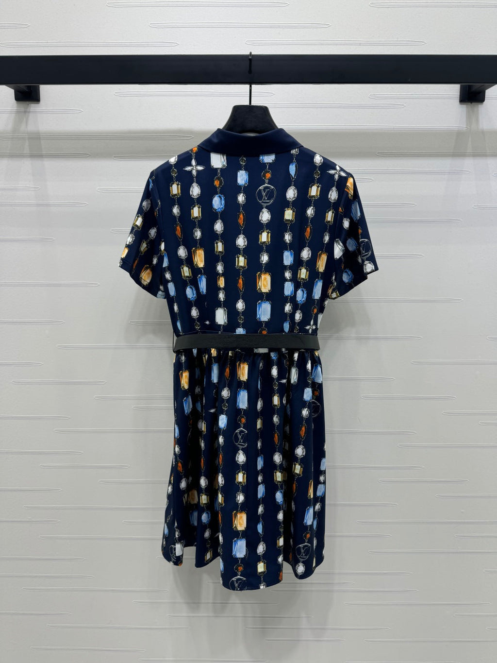 LOUIS VUITTON LV SHORT-SLEEVE BELTED DRESS 269529