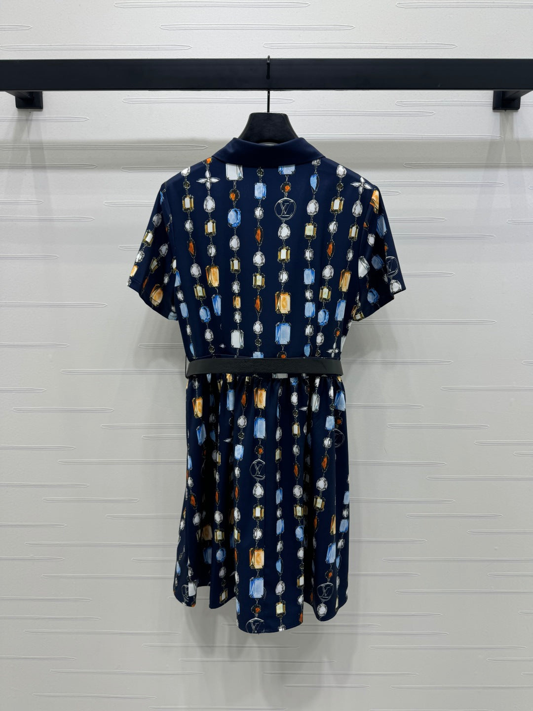 LOUIS VUITTON LV SHORT-SLEEVE BELTED DRESS 269529