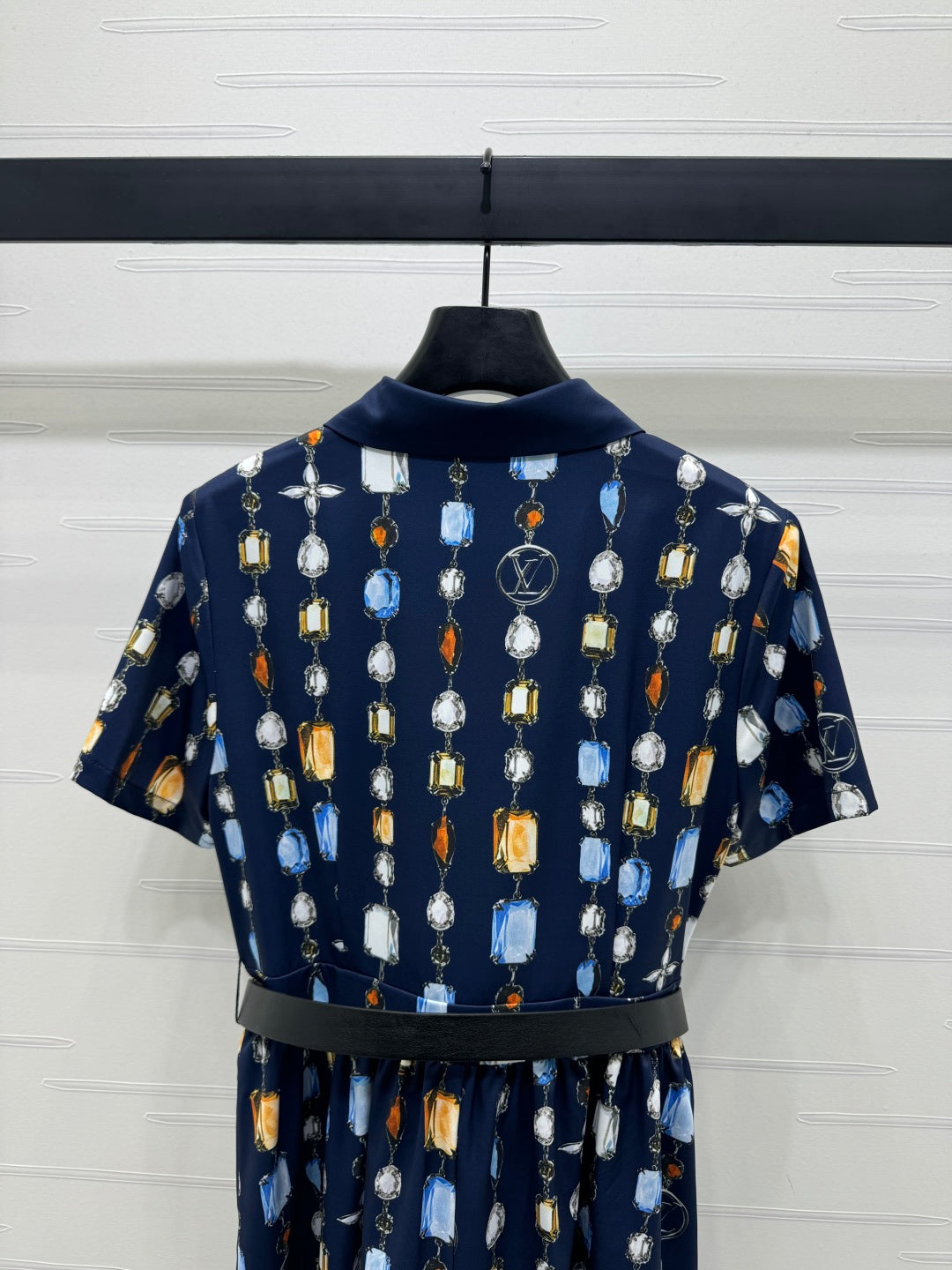 LOUIS VUITTON LV SHORT-SLEEVE BELTED DRESS 269529