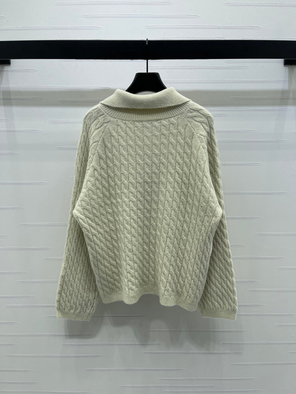 MIUMIU HALF-ZIP KNITTED PULLOVER WITH COLLAR STYLE 485